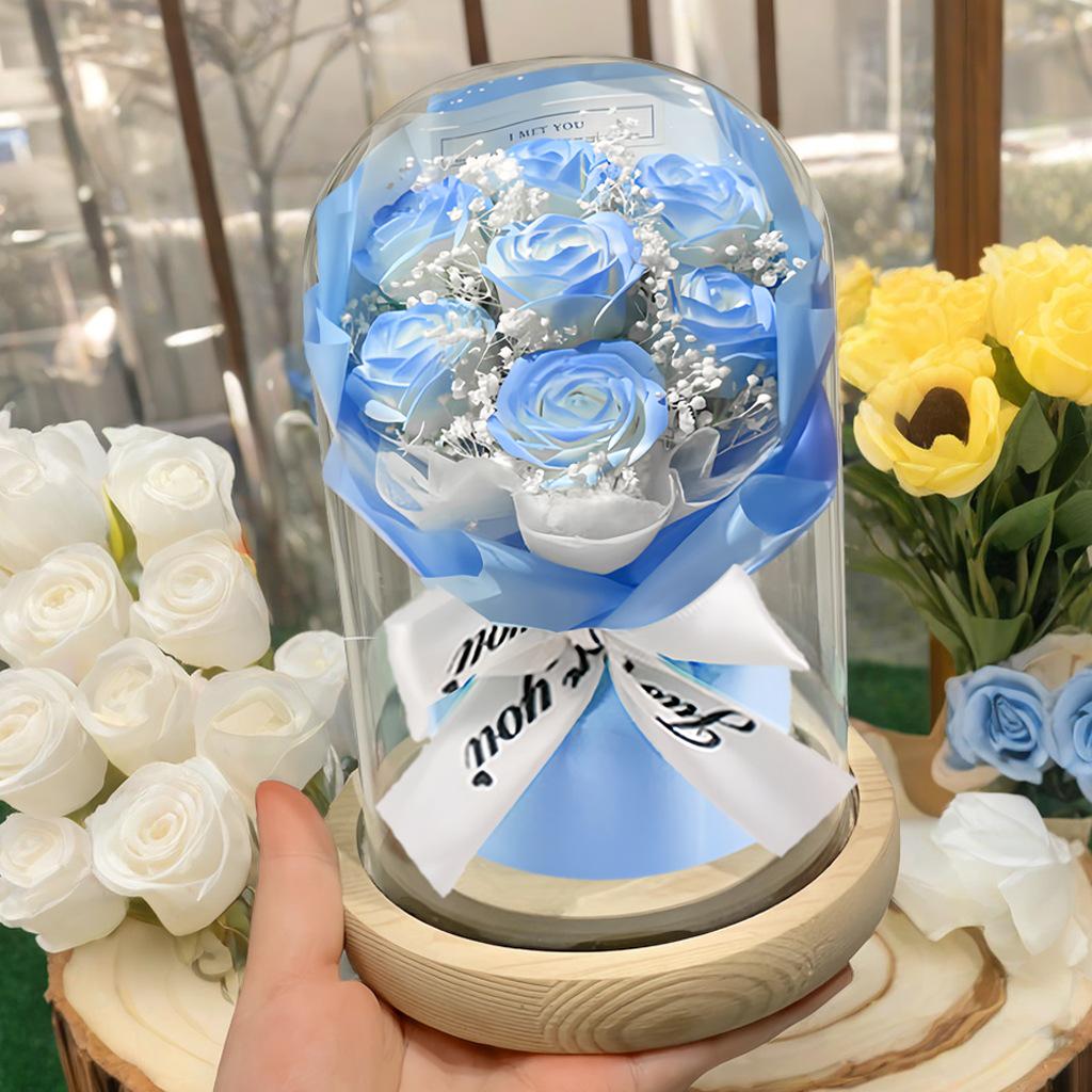 Immortal Rose Bouquet with Lights - Romantic Gift for Women