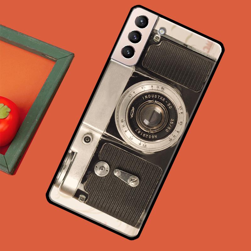 Retro Camera Vintage Soft Case For Samsung Galaxy S23 S22 S21 Ultra Note 20 Note 10 S8 S9 S10 Plus S20 FE Cover