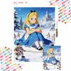 Alice Wonderland Themed Diamond Painting Kit Handmade Diy 5D Snow Castle Home Decoration Gift
