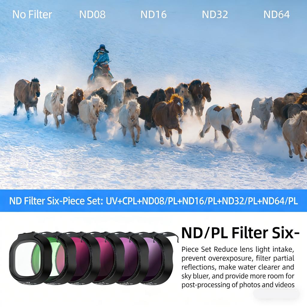 Para DJI NEO 2 Kit de Filtros de Lente ND8 ND16 ND32 ND64 CPL UV Filtros ND Leve Filtro de Câmera Para Acessórios de Drone DJI NEO 2