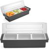 Bartender's Container Organizer for Cocktail Drink Additives, 3 Inserts