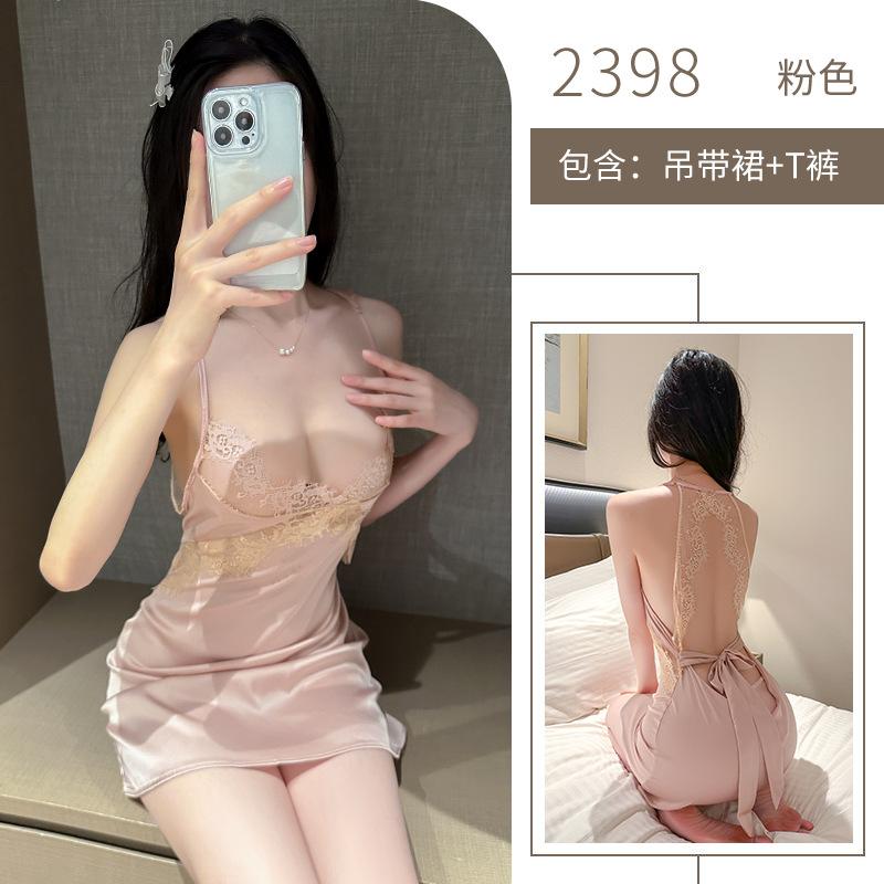 Sexy lace suspenders, low-cut, big, pure desire, hot, no need to get rid of the temptation of backless interest