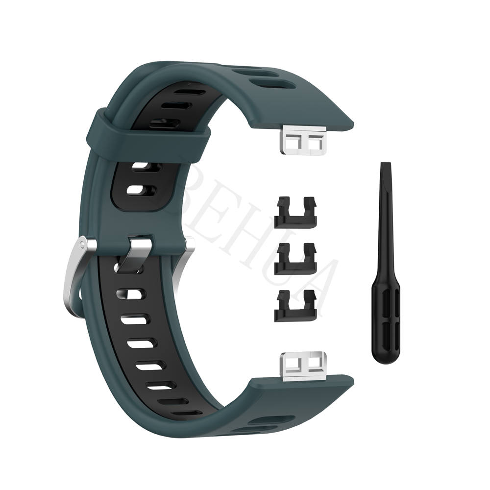 

Ремінець для Huawei Watch Fit Ремінець Розумний Силіконовий Ремінець для Годинника Браслет Watch fit Special Edition Аксесуари з Принтом Спорт only the strap оливковий колір чорний