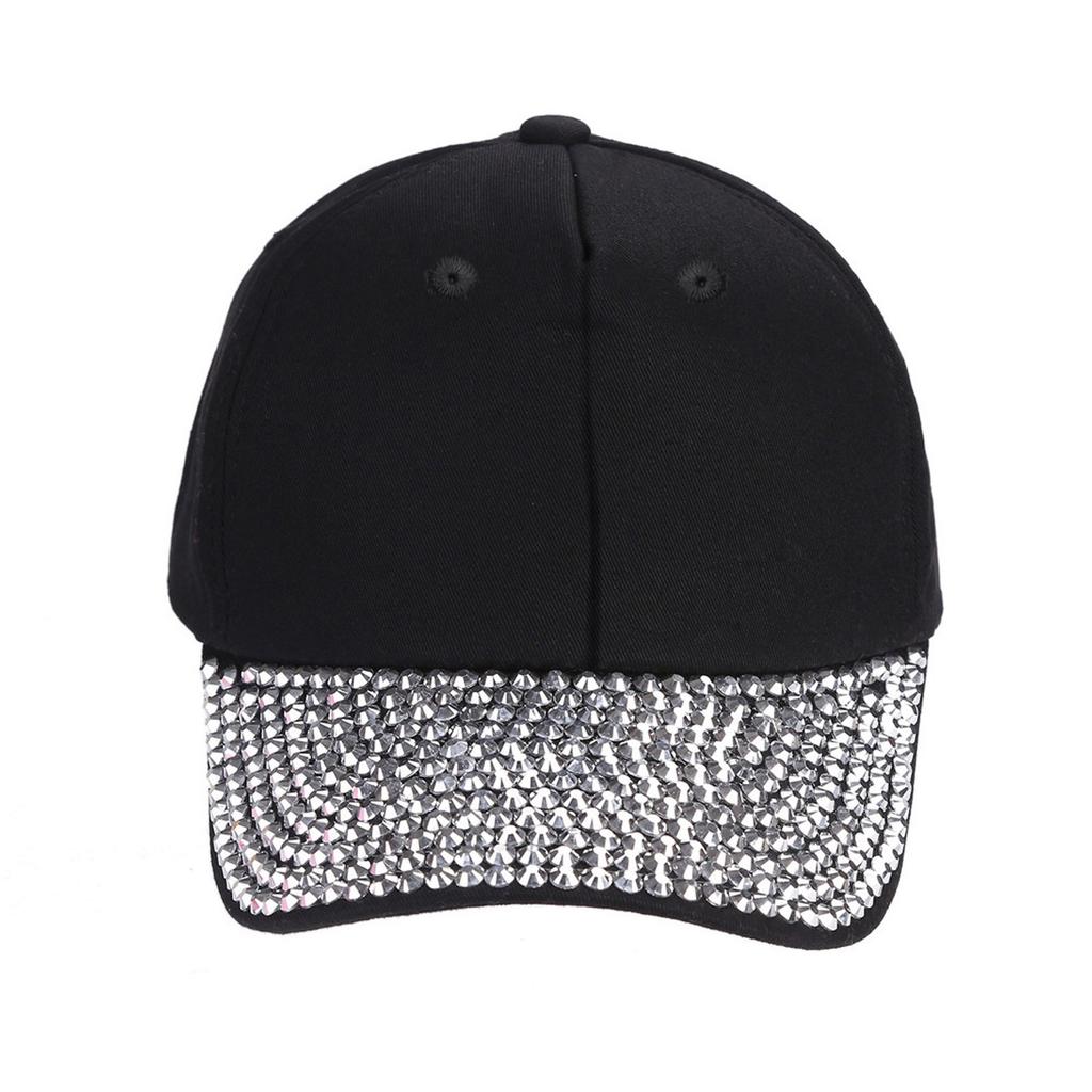 Womens Casual New Fashion Baseball Cap Rhinestone  Shaped Snapback Hat