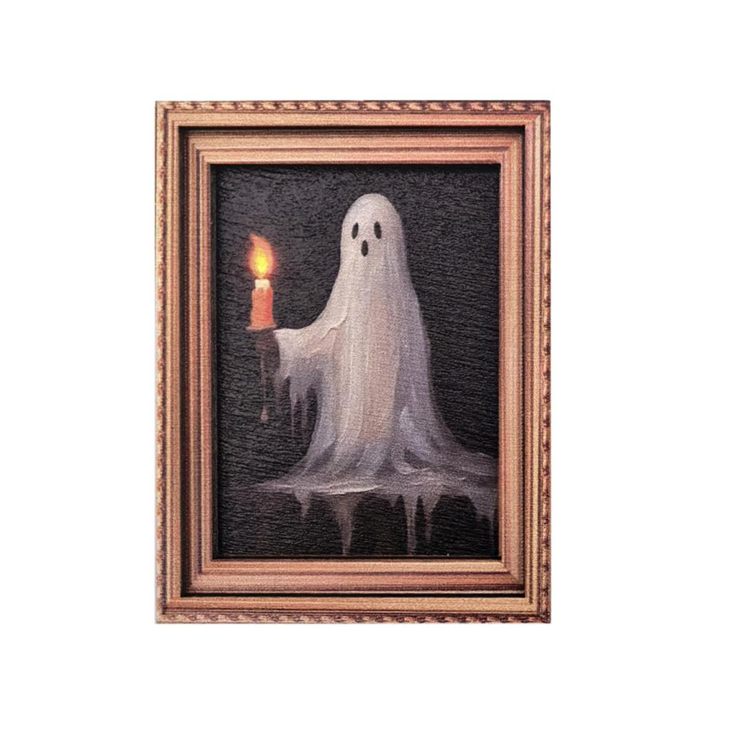 Kreativer Halloween Retro Fotorahmen Magnetischer Kühlschrankmagnet Holzposter Kühlschrankmagnet