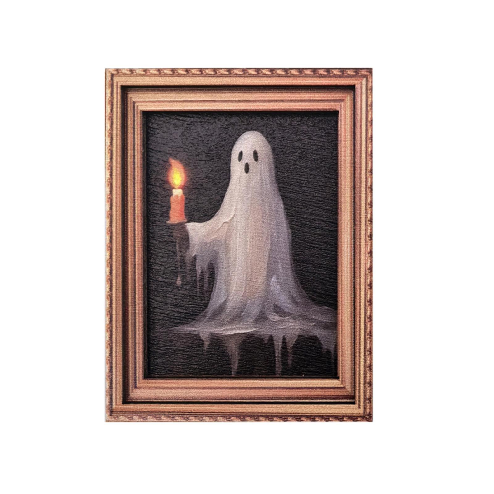 

Креативная Хэллоуин Ретро Фоторамка Магнит на холодильник Деревянный Постер Магнит на холодильник One Size