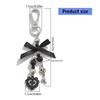 Unique Alloy Bowknot Heart Crucifix Keychain Elegant Key Decoration Religious Symbol Keyring Accessory for Women