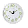 Stiller Quartz-Wanduhr 12 Zoll Weiß ABS Glas Leuchtzend Schlafzimmer Wohnzimmer