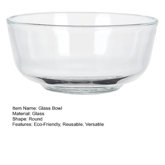 Saladier en Verre Bol de Service Épaissi pour Salade Soupe Nouilles Gruau Grande Capacité Plat Rond Réutilisable Vaisselle de Cuisine
