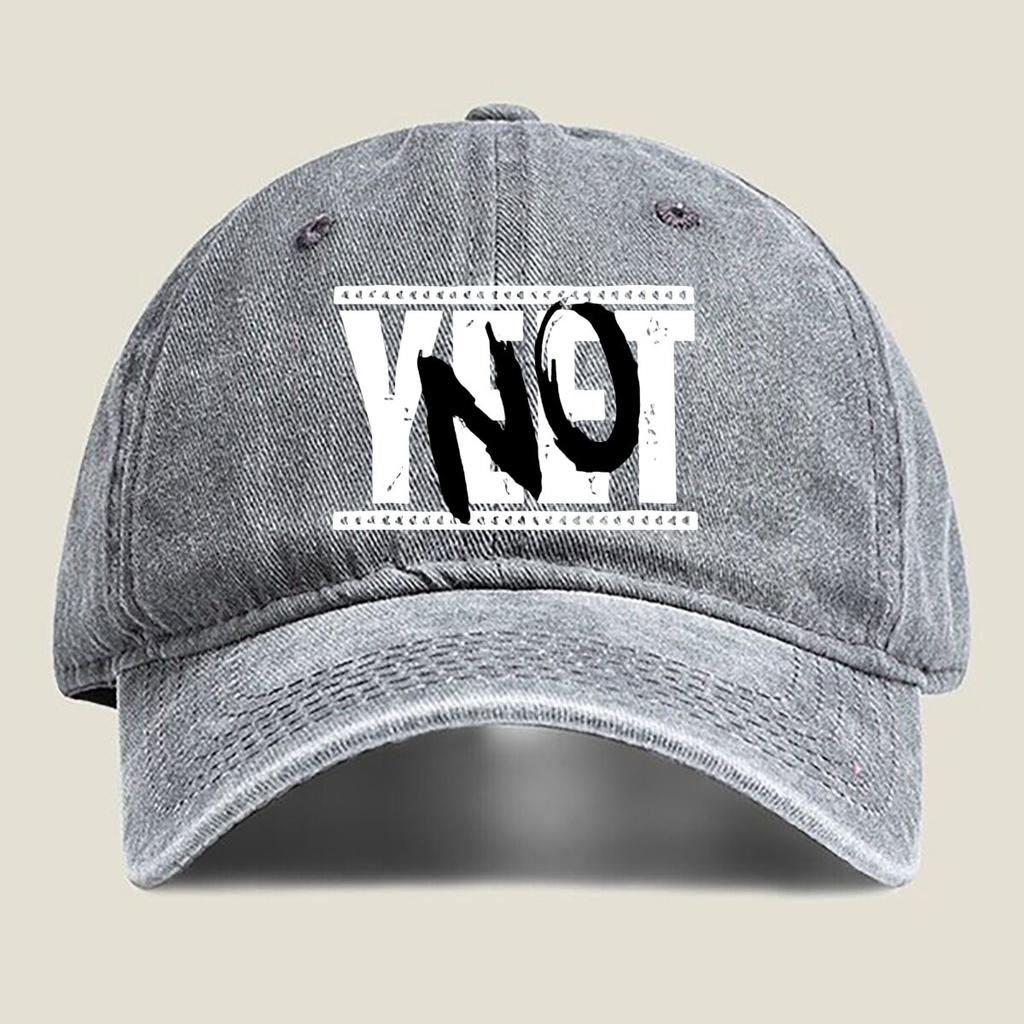 Bold “NO” Design Fashion Washed Baseball Cap Hat Outdoor Activities