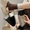 Chaussettes en laine unies polyvalentes simples chaudes Chaussettes d'hiver tendance épaisses