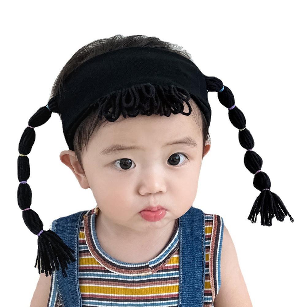 Children's Funny Hair Band Personality Trend Headband Super Black Korean Baby Hair Headwear Acc I5X1