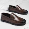 Fashion Men Handmade Leather Loafers Fashion Casual Driving Flats Slip-on Shoes Comfy Moccasins Leisure Walk Business Footwear Sneakers