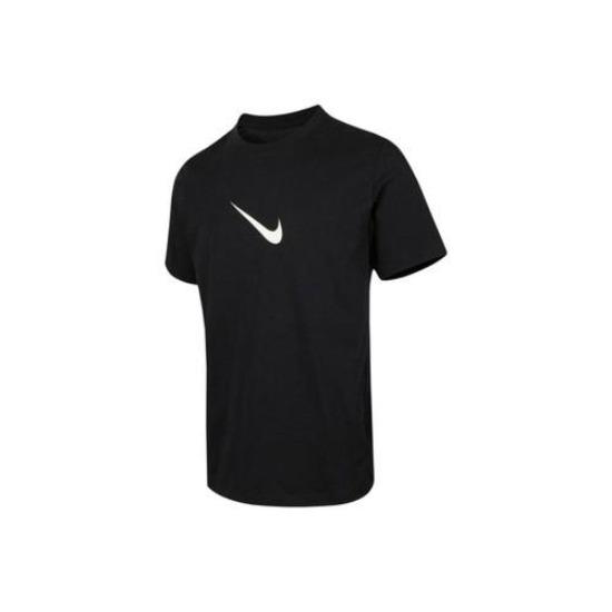 Nike Men s Casual Crew Neck Short Sleeve T-Shirt in Solid Black EU S чёрный