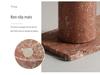 DecoTalk Wabi-sabi Red Travertine Bathroom Washbasin Set with Aromatherapy Tissue Box Tray