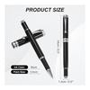 PATIKIL Premium Metal Rollerball Pen, 0.5mm Black Ink, Metal Ballpoint Pen, Luxury Finish for Men and Women, Office Signing, Writing, Gift, Black