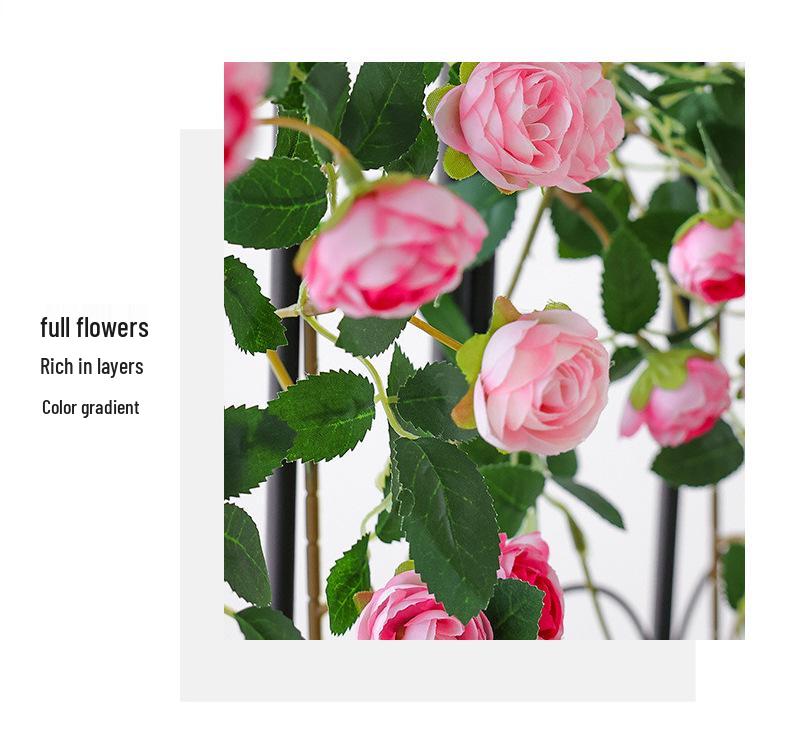 Hochwertige künstliche Rosenranke für florale Wanddekoration