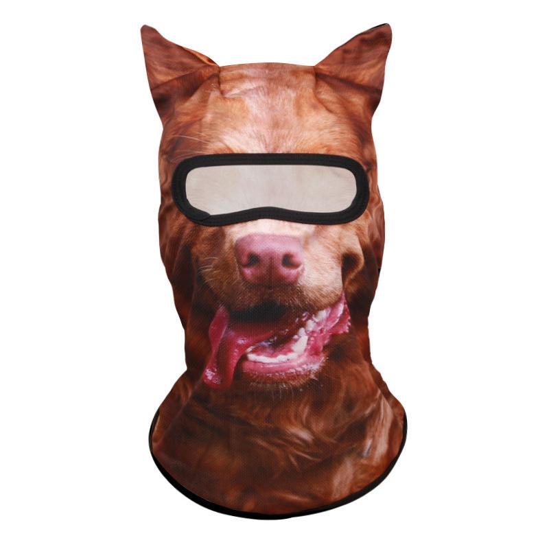 Men And Women Face Mask Funny Head Sweat-Absorbing Outdoor Activities With Ears Halloween Parties Animal Pattern Cute