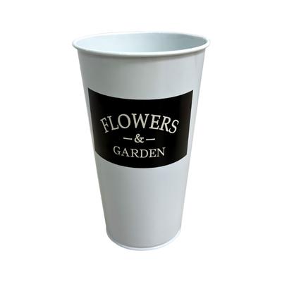 Farmhouse Decorative Flower Bucket Galvanized Metal Vases for Flowers Rustics French Tin Planter Bucket for Centerpieces