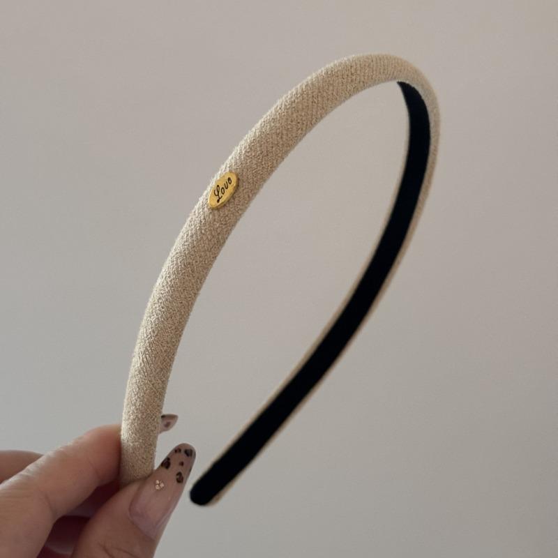 1 Stück Samttextur Feines Haarband Mehrfarbig Einfaches Liebeslogo Haarband Damen Tägliches Vielseitiges Kopfschmuck Haarbänder