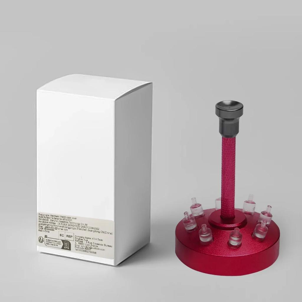 0,8 mm - 2,0 mm Zeiger-Einpresswerkzeug mit 8 Zubehörteilen aus legiertem Stahl, Zeigernadelhalter, Uhrenreparaturwerkzeug