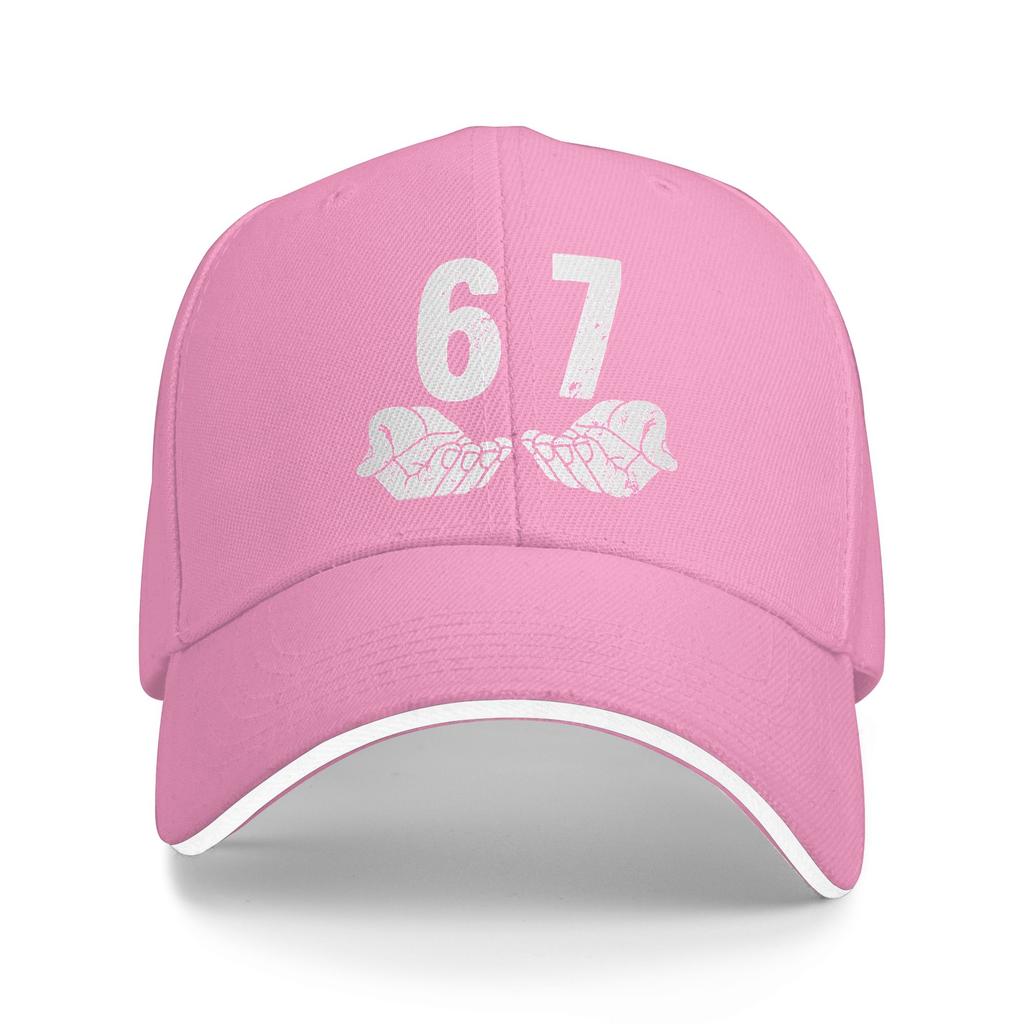 67 Meme Hand Funny Gen Alpha Slang Humor Baseball Cap Men Print Hip Hop Hats Summer Fitted Retro Breathable Baseball Caps