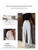 Women's High-Waisted White Chenille Corduroy Wide-Leg Pants - Spring/Summer Casual Trousers