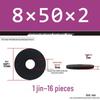 Blackened Thickened Metal Flat Washer Spacer, Round, M3-M42