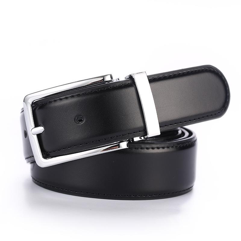Genuine Leather Belt Business Men's Genuine Leather Belt Men's Casual Leather Belt Men's Pin Buckle Leather Belt
