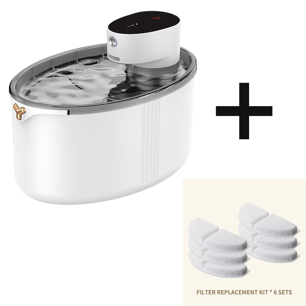 2.5L Wireless Cat Water Fountain Battery Operated Automatic Pet Water Fountain With Motion Sensor Dog Cat Water Dispenser Bowl