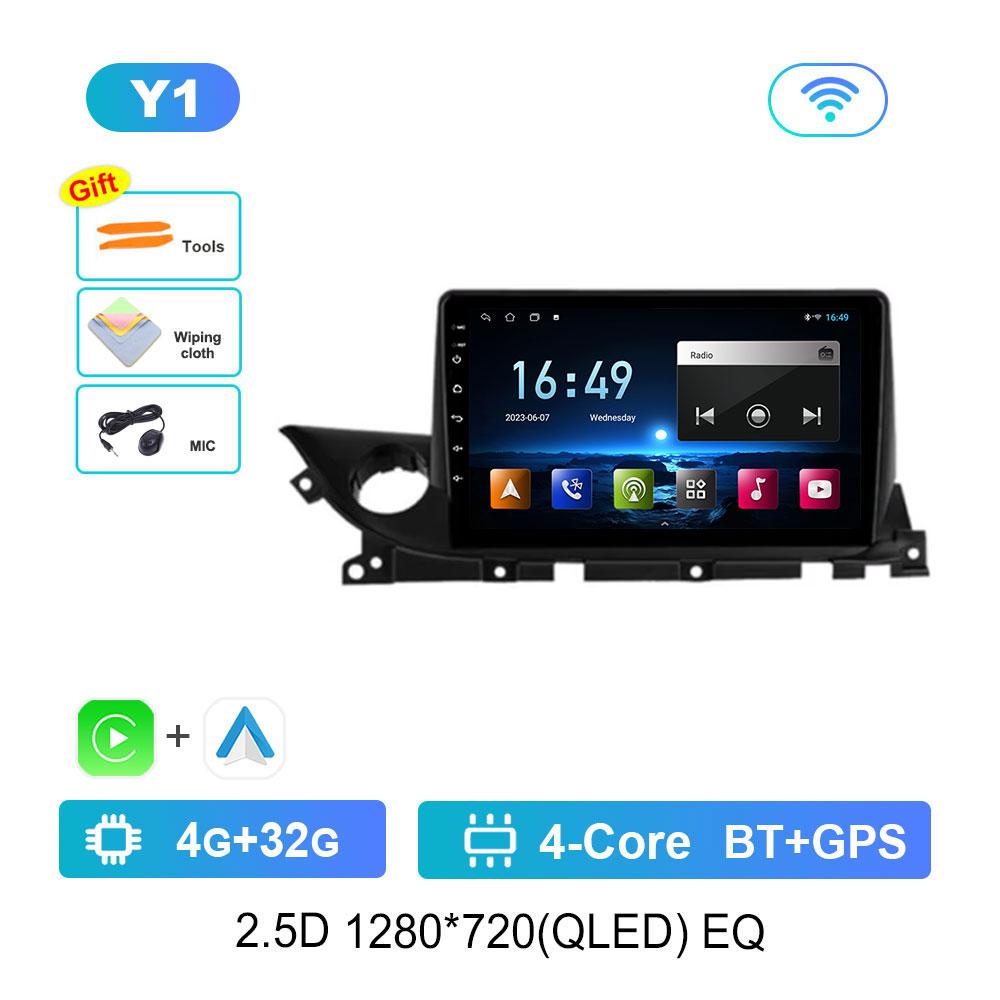 Video Multimedia Player Car Android 14 WiFi QLED Screen for Mazda 6 Mazda6 III 3 GJ GL ATENZA 2018 - 2021 GPS Navigation BT