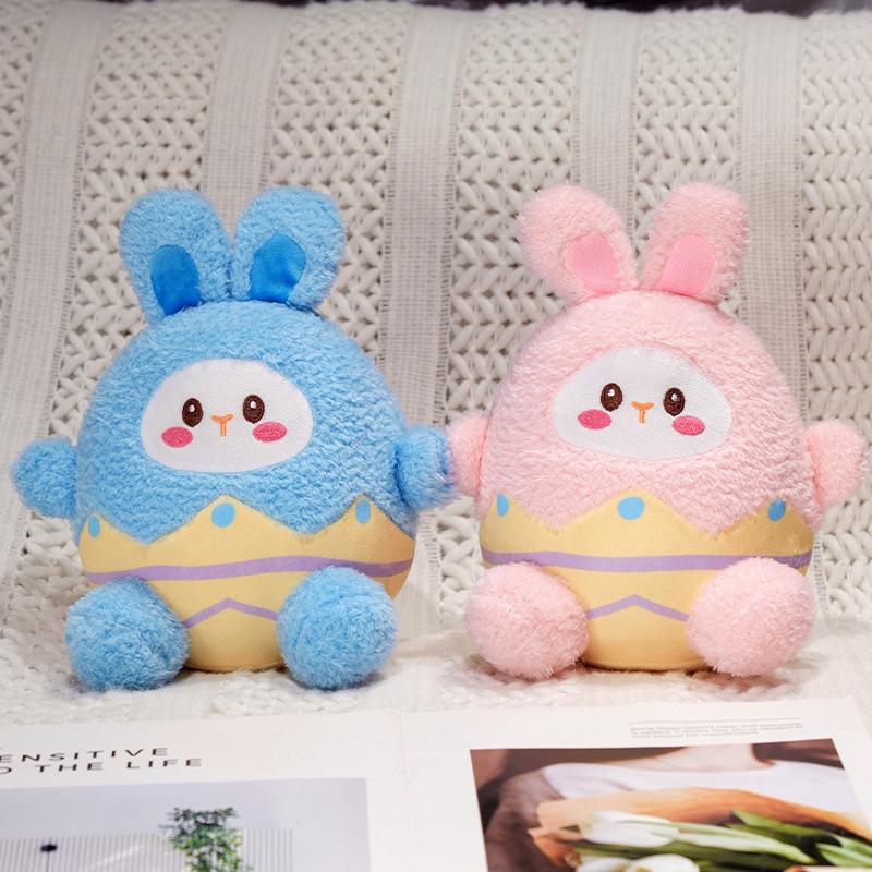 Cartoon Easter Eggshell Rabbit Doll Plush Toy Bunny Doll Girl Company Soothing Pillow Rag Doll