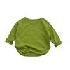 Maglioni girocollo per bambini e bambine, t-shirt a maniche lunghe, tinta unita, per neonati