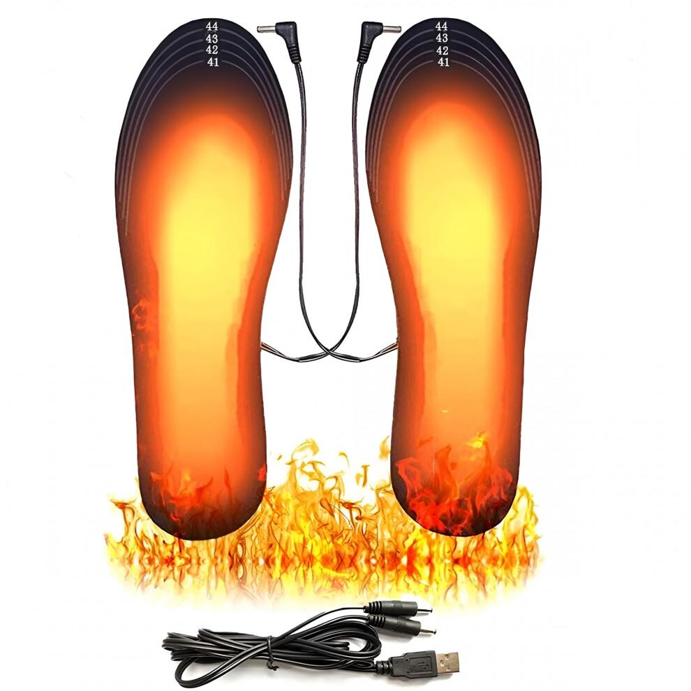 Heated Insole, USB Rechargeable Thermal Insoles Foot Warmer for Outdoor Hunting Fishing Hiking Camping Unisex