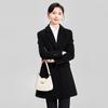 HANMANKE Thickened Wool Blend Mid-Length Professional Overcoat
