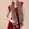 Women Winter Warm Rabbit Fur Scarf Hot Sale Natural Rabbit Fur Muffle Lady Scarves
