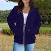 Women's Fashion Casual Long Sleeve Solid Color Hooded Sweatshirt Tops