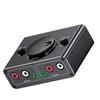 Bidirectional 3.5mm 2RCA Auditory Switcher 2 In 1 Out with Sound Control and Mute Button for Versatiled Use