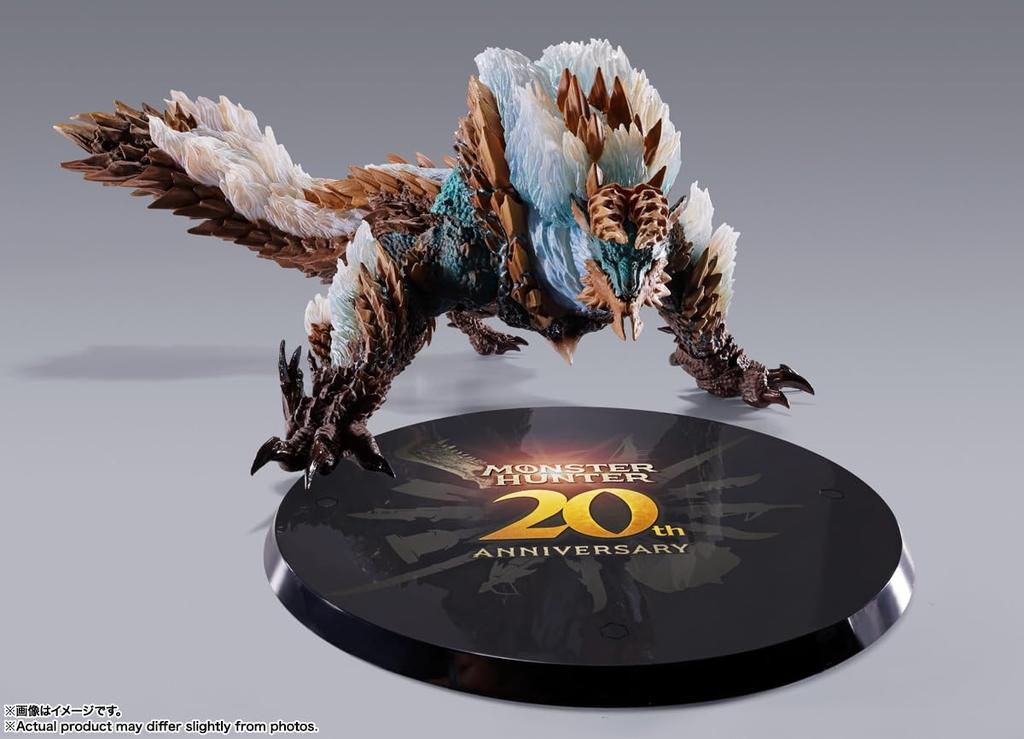 TAMASHII NATIONS Monster Hunter Zinogre Anniversary 285mm PVC ABS Painted Movable Figure S.H.MonsterArts -20th Edition- Approx. &