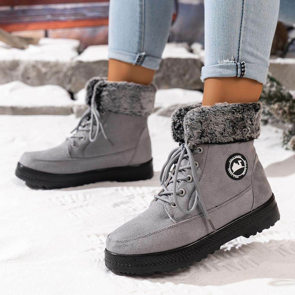 Women's Winter Cotton Boots Snow Boots Women's Boots Fleece-Lined Thickened Cotton Boots Cold-Resistant Warm Boots Long Boots