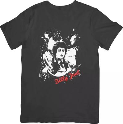 Hudba Billyho Joela Unisex Střih pro Muže a Ženy Kvalitní Bavlněné Tričko Černé