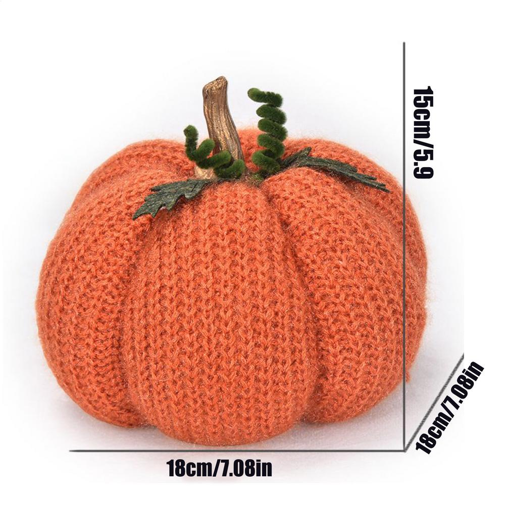

2025 Handmade Pumpkin Ornament Knitted Pumpkin Decoration Autumn Thanksgiving Table Centerpieces Decoration For Bedroom оранжевый