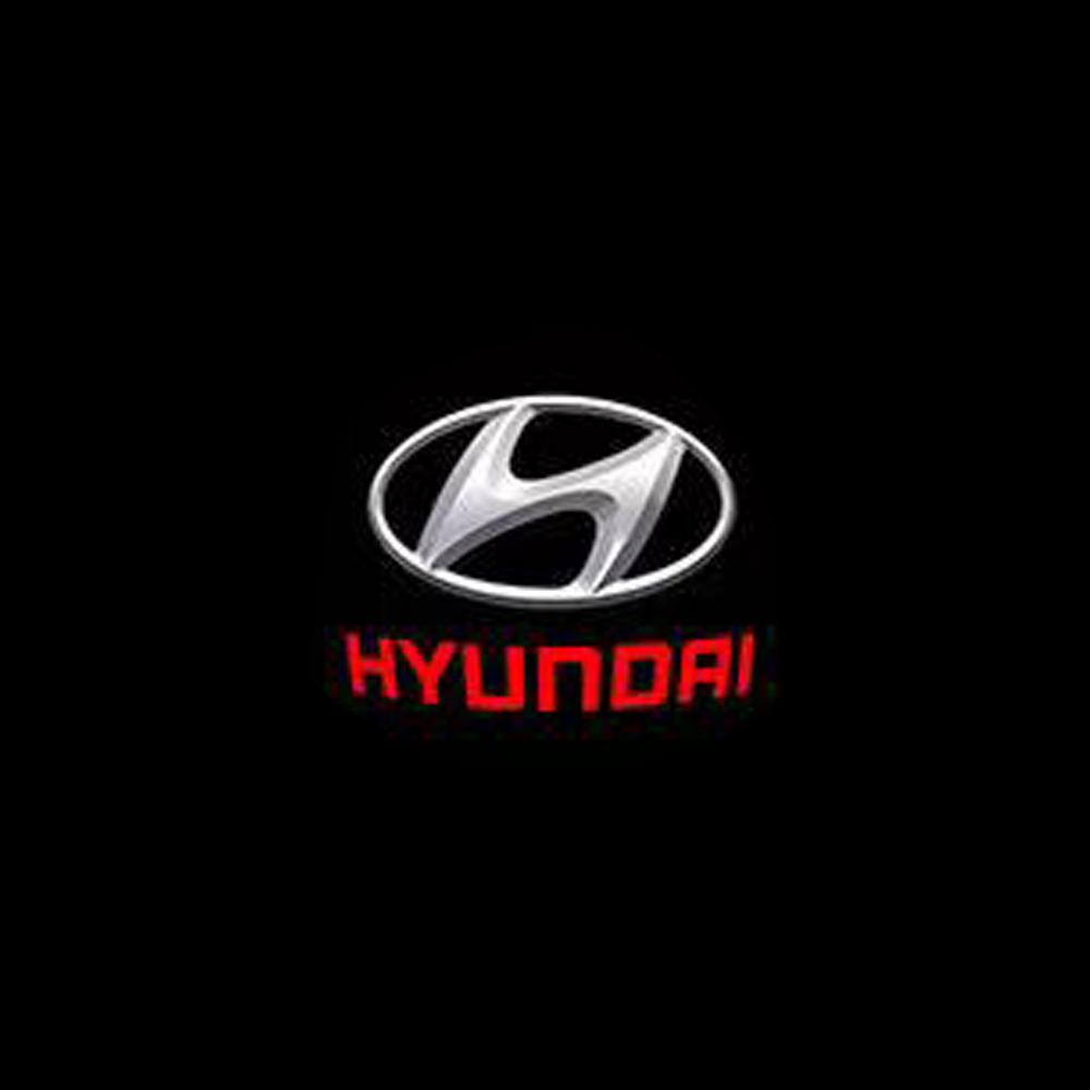 2PCS LED Car Welcome Door Lights Badge Accessory For Hyundai Genesis N-LINE I10 I20 I30 I40 IX20 IX35 Kona Getz Veloster Tucson PP18