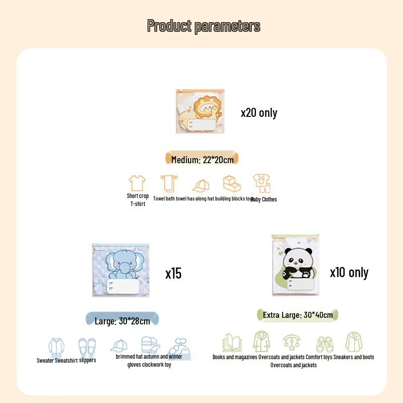 PAKCHOICE Travel Storage Self-Sealing Bags