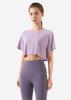 SEYIXU Yoga Loose Short Sleeve Casual M and A Women's Shirt, Fit, Top, Midriff-Baring, Workout, Gym, Fitness, Sexy, Cute, Stylish, (Sizes - Purple)