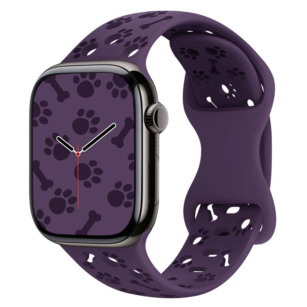 

Ремешок из силикона в виде собачьей лапы для Apple Watch Ultra 3/2 49 мм 46 45 44 41 мм 40 38 мм для iWatch Series 11 10 9 8 7 6 5 SE 38-40-41MM сливовый