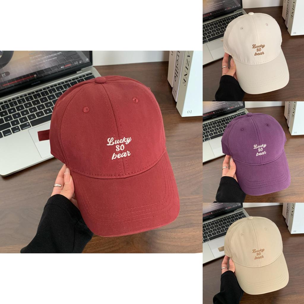 Baseball Cap Women Spring Summer Cotton Embroidered Letter Sun Protection Casual Style