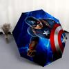 Disney Captain America,Shield,Hero High-Quality Umbrella, Eight-Rib Folding Design, Automatic Opening and Closing, Small, Stylish and Practi