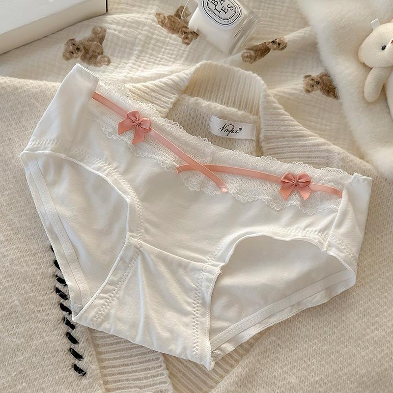 Damen Frühling und Herbst Süße Baumwolle Bequeme Hüftnahe Mittelhohe Slips
