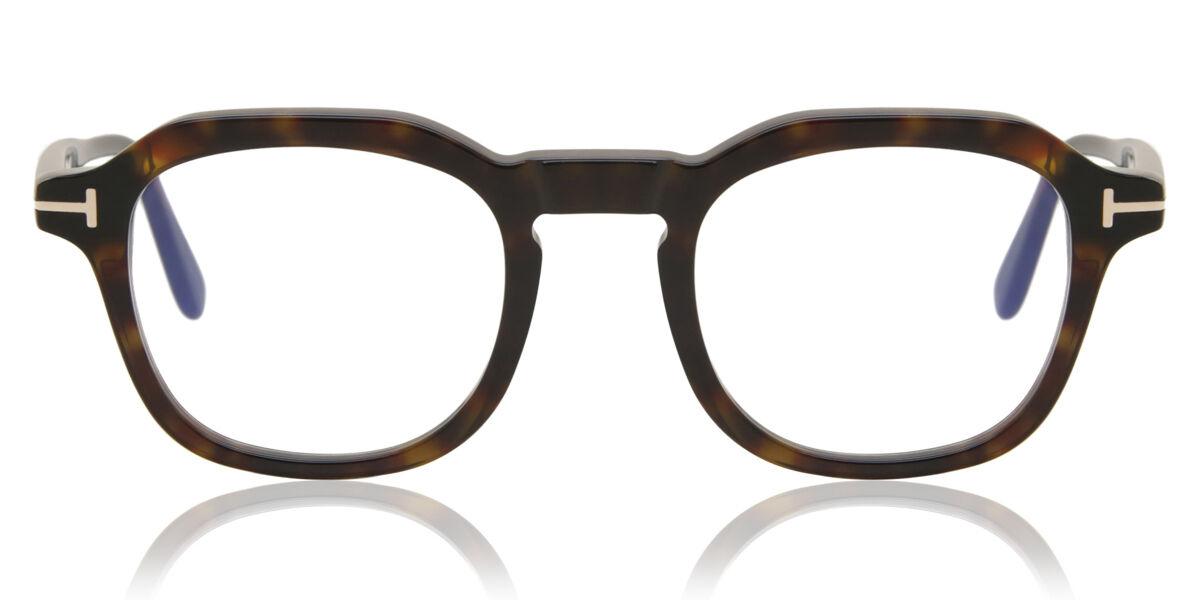 

Tom Ford Ft5836 B Blue Light Block 052 Men Eyeglasses Dark Tortoise/49